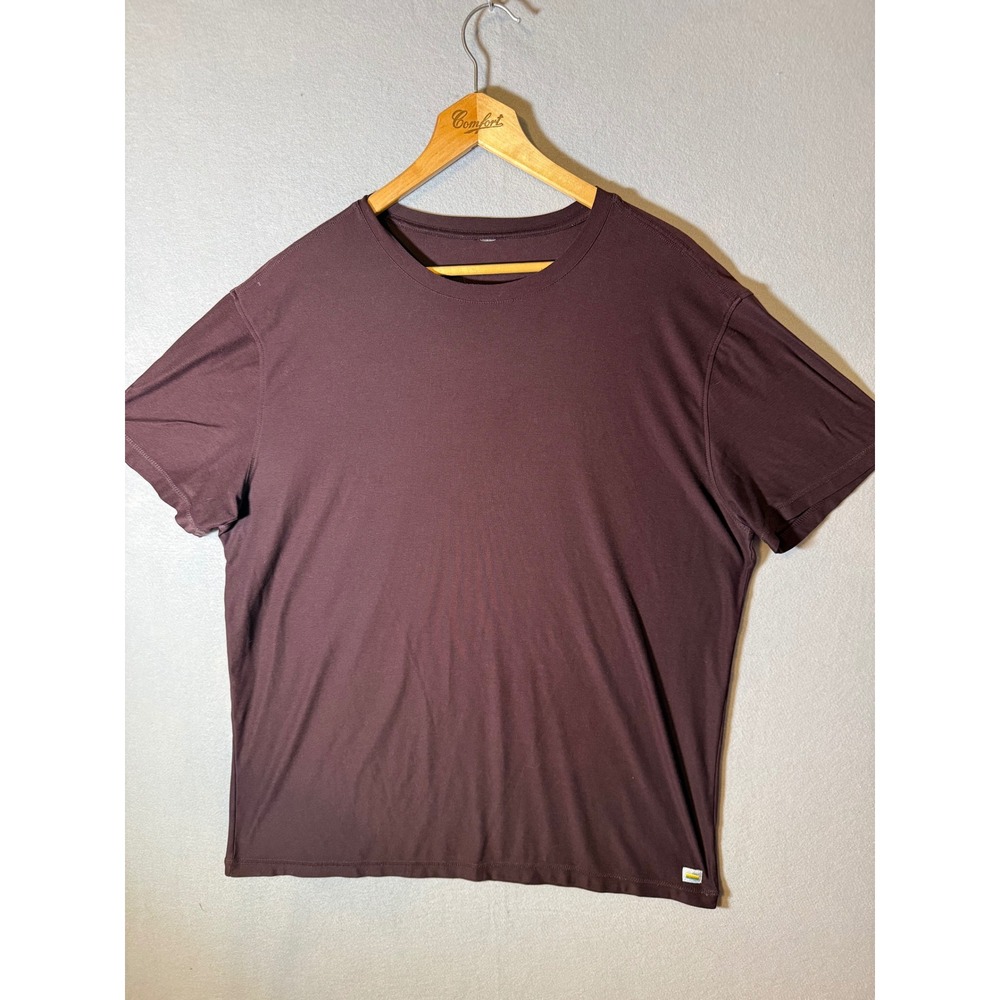 Vuori Strato Tech Tee Mens Mahogany Brown Short Sleeve Soft T-Shirt Casual XXL